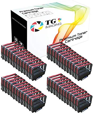 (48 x) TG Imaging (ERC-30/34/38 Черно и червено) Съвместим лента касета ERC-30 ERC30BR ERC30 за подмяна на касетофон апарат
