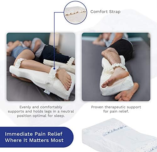 Патентована въздушна възглавница за краката Knee-T Memory Foam за подкрепа на гърба - най-Добрата възглавница за странично сън за облекчаване