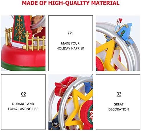 ABOOFAN Детски Играчки Коледна виенско Музикално Ковчег С Подсветка 3D Дървена Пъзел Музикална Ковчег Модел на виенското Колело, Подарък
