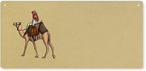 Голяма Дървена Стенни табели Azeeda Ездач на камили /Врата на знак (DP00054091)