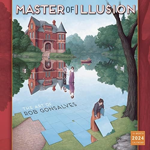 Стенен календар Master of Illusion, 2024 — Изкуството на Роб Гонсалвеса, Арт календар за 16 месеца, 12 x 12