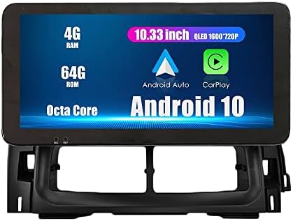 WOSTOKE 10,33 QLED/IPS 1600x720 Сензорен екран CarPlay & Android Auto Android Авторадио Автомобилната Навигация Стерео Мултимедиен плейър GPS
